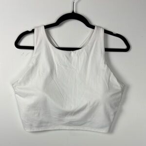 AVIA NWOT XXL (D-DD) White Sleeveless Women's Sports Top with removable bra pads